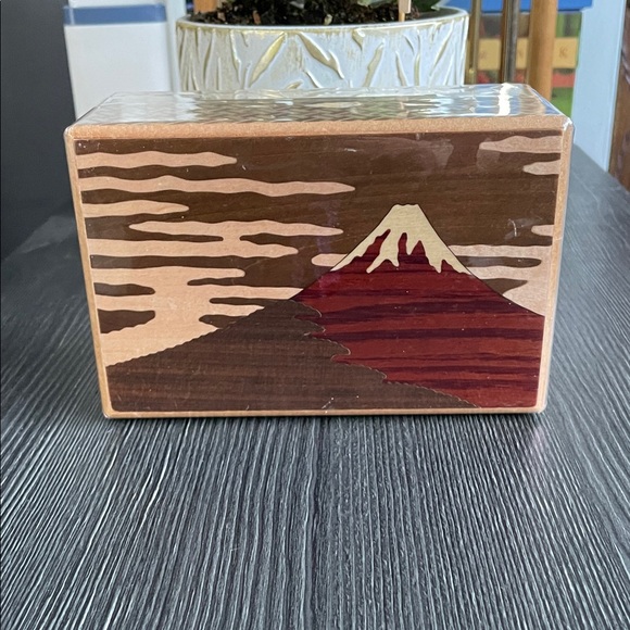 Hakone Parquet Work Japanese Secret 21 Step Puzzle Box Fuji Tsubaki Traditional